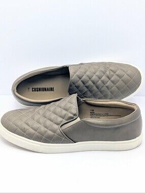 CUSHIONAIRE Reena Quilted Slip On Sneakers Gray Women’s Size 11M